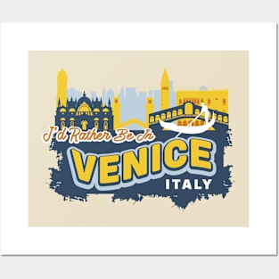 I'd Rather Be In Venice Italy - Vintage Souvenir Posters and Art